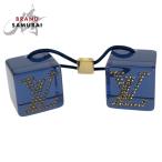  прекрасный товар LOUIS VUITTON Louis Vuitton стразы голубой Gold металлические принадлежности пластик аксессуары для волос резинка для волос женский 505230