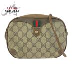 GUCCI グッチ ヴィンテージ シェリーライン ベージュ ブラウン GGスプリームキャンバス 89 02 066 ショルダーバッグ ポシェット 505395