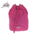 ���i PRADA �v���_ �e�X�[�g �O�p���S�v���[�g �s���N �V���o�[���� �i�C���� 1NE369  �|�[�` �В� ���f�B�[�X 505474