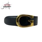 GUCCI Gucci G пряжка 60cm/24 дюймовый черный чёрный Gold металлические принадлежности кожа 036 194 0956 ремень женский 505554