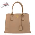 PRADA プラダ サフィアーノ ピンクベージュ ゴールド金具 レザー トートバッグ ハンドバッグ レディース 506018
