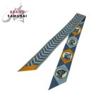 ショッピングBrand 美品 HERMES エルメス コリエ エ シアン ツイリー ブルー オレンジ シルク スカーフ リボンスカーフ レディース 506115