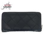 BOTTEGAVENETA ボッテガヴェネタ マキシイントレチャート ブラック 黒 シルバー金具 レザー 長財布 ロングウォレット メンズ 506193