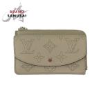 美品 LOUIS VUITTON ルイヴィトン マヒナ ポルト カルト レクト ヴェルソ ベージュ シルバー金具 M81287 コインケース 600491