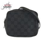 ���i GUCCI �O�b�` �u���b�N �� �V���o�[���� GG�L�����o�X/���U�[ 120975 �V�����_�[�o�b�O �|�V�F�b�g ���f�B�[�X 600677