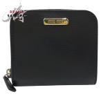 美品 MIUMIU ミュウミュウ ブラック 黒 シルバー金具 レザー 二つ折り財布 折財布 コンパクトウォレット レディース 600941