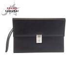 Dunhill Dunhill черный чёрный серебряный металлические принадлежности кожа LT9010A клатч ручная сумочка мужской 601869