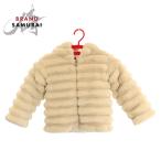  прекрасный товар MONCLER Moncler MONCLER ENFANT Latife размер 92 Kids "теплый" белый полиэстер / хлопок мех жакет Kids 603192
