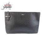  прекрасный товар Alexander McQueen Alexander McQueen type вдавлено . черный чёрный кожа клатч ручная сумочка мужской 603611