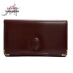 CARTIER Cartier Must линия wine red бордо металлические принадлежности Gold кожа клатч женский S1-00102