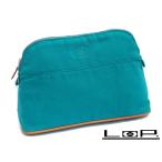 # прекрасный товар # Hermes Bolide сумка MM 25 косметические мелочи inserting изумруд зеленый парусина [16578]