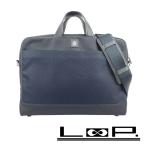 ■中古■　ダンヒル ビジネス バッグ ブリーフケース 2WAY キャンバス ブラック ネイビー 【188404】★