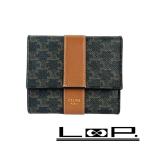 ■中古■　セリーヌ トリオンフ コンパクト 三つ折り 財布 ブラウン 箱 【280405】8