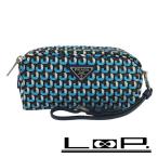 # прекрасный товар # Prada сумка косметика макияж бардачок te Hsu to темно-синий голубой многоцветный 1N1865 [342073]3