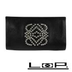 # новый такой же # Vintage # Loewe сумка дыра грамм заклепки кожа черный серебряный [355530]1