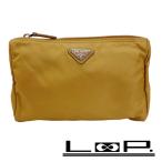 # прекрасный товар # Prada треугольник Logo сумка бардачок косметика макияж te Hsu to нейлон Camel [374777]2