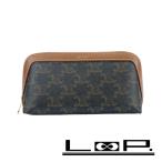 # не использовался # Celine Trio mf сумка бардачок макияж cosme зеркало PVC Brown коробка [383915]3