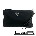 # новый такой же # Prada сцепление ручная сумочка сумка te Hsu to черный [398285]3