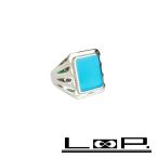 ■美品■　ボッテガヴェネタ エッセンシャル リング 指輪 スクエア 水色 シルバー SV 925 15号 箱 【416750】7