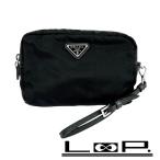 # б/у # Prada список let сумка макияж косметические мелочи inserting нейлон черный NERO 1NE021 [420139]7