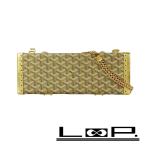 ショッピングゴヤール ■美品■　ゴヤール サントノレ トランクバッグ バゲットクラッチ ヘリンボーン柄 PVC レザー  ゴールド 箱 【444319】11