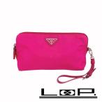 # прекрасный товар # Prada сумка косметичка треугольник Logo с ремешком . нейлон te Hsu tof.- автомобиль розовый [451201]7