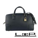 ショッピングロエベ ■美品■　ロエベ アマソナ 28 2WAY ハンド バッグ レザー GP ブラック ゴールド 【471353】3