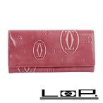 カルティエ ■新同■ ハッピーバースデー 二つ折り 長財布 ウォレット レザー ピンク L3000951 箱 【537653】8