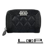 シャネル ■美品■ ボーイシャネル コインケース 小銭入れ ココマーク キャビアスキン ブラック A80602 箱 【550607】13