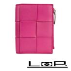 ショッピングボッテガ・ヴェネタ ボッテガヴェネタ ■美品■ マキシイントレチャート 二つ折り 財布 ウォレット 札入れ 小銭入れ カード入れ レザー ピンク 箱 【555664】10