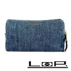 ミュウミュウ ■美品■ ポーチ  小物入れ メイク 化粧ポーチ デニム ブルー 【558061】13