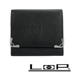 カルティエ ■美品■ マスト コインケース 小銭入れ 財布 コンパクト ブラック ボルドー 【558610】10