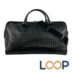  Bottega Veneta # новый такой же # сетка medium большая спортивная сумка 2WAY Boston плечо кожа черный [729058]5