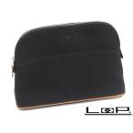 # прекрасный товар # Hermes Bolide сумка MM 25 косметические мелочи inserting черный парусина [87950]