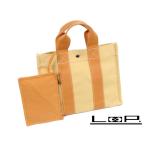 [ специальный снижение цены 4/16 день 01:59 до ]# прекрасный товар # Hermes bolabolaPM рука большая сумка сумка orange парусина [A68279]