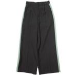 Ray BEAMS レイビームス 23SS サイドラインワイドパンツ 61-23-0968-462 1 BLACK 1タック トラック ボトムス g12151