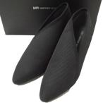 ショッピングNUDE 新品 UNITED NUDE ユナイテッドヌード Fold Lite Mid Vカットヒールパンプス 37(23.5-24cm) Black UN ショートブーツ シューズ g12833