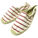  новый товар SOLUDOSsorudos парусина окантовка эспадрильи FOR102 37(23.5-24cm) WHITE/RED полоса туфли без застежки обувь g12896