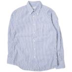 ショッピングINDIVIDUALIZED INDIVIDUALIZED SHIRTS インディビジュアライズドシャツ アメリカ製 BEAMSカスタムオーダー限定 ストライプBDシャツ 151/2 ブルー g13364