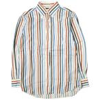 ショッピングINDIVIDUALIZED INDIVIDUALIZED SHIRTS インディビジュアライズドシャツ UNITED ARROWSカスタムオーダー限定 マルチストライプコットンツイルBDシャツ