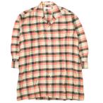 ショッピングINDIVIDUALIZED INDIVIDUALIZED SHIRTS x BEAMS BOY インディビジュアライズドシャツ 別注 フランネルシャツワンピース オレンジ 長袖 開襟 チェック
