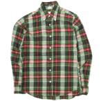 INDIVIDUALIZED SHIRTS インディビジュアライズドシャツ マドラスチェックコットンフランネルBDシャツ 141/2(32) STANDARD FIT GREEN/RED