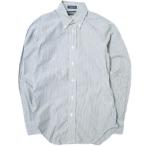 ショッピングINDIVIDUALIZED INDIVIDUALIZED SHIRTS インディビジュアライズドシャツ アメリカ製 シーアイランドコットン ストライプBDシャツ 141/2(32) NAVY/WHITE