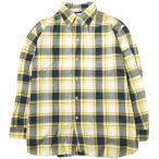 INDIVIDUALIZED SHIRTS インディビジュアライズドシャツ アメリカ製 マドラスチェックBDシャツ 151/2 YELLOW/NAVY 長袖 ボタンダウン