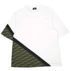 FENDI フェンディ 23SS イタリア製 FF柄 ズッカ柄 クルーネックTシャツ FAF682 AN68 S WHITE 半袖 トップス g23385