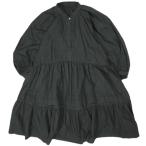 ADAM ET ROPE アダムエロペ 22SS タイプライターティアードブラウス GAH02200 Free ブラック チュニック シャツ ワンピース トップス