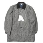 ショッピングhardy 新品 Lanefortyfive レーンフォーティーファイブ HARDY ブラックストライプキルティングコート 40 グレー ステンカラー アウター g2609