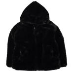 FR(13)NDSf линзы FAKE FUR HOOD BZ искусственный мех капот блузон UNS24040-FR M BLACK ROYAL FLASH большой размер жакет g27591
