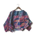 ISSEY MIYAKE Issey Miyake 18SS сделано в Японии плиссировать туника кардиган IM81FO172 2 многоцветный лодка шея деформация tops g3491