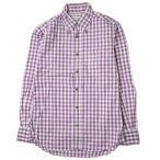 INDIVIDUALIZED SHIRTS インディビジュアライズドシャツ BEAMSカスタムオーダー ピンオックス ギンガムチェックBDシャツ パープル g6221